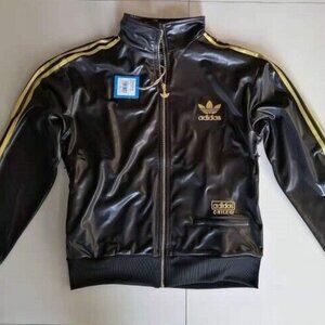 Brand New Adidas Chile Track Jacket Black Gold L Large